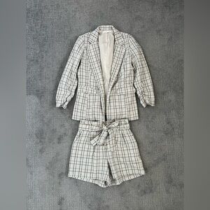 Potters Pot Preppy Academia Plaid Coord Blazer Set